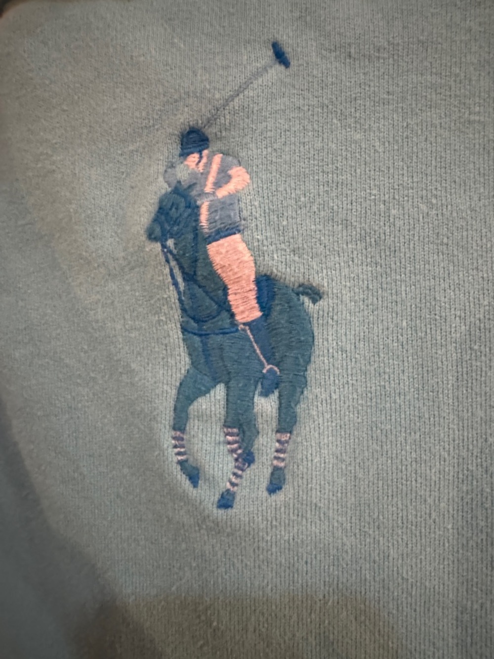 Polo by Ralph Lauren Aqua Pullover Hoodie with Embroidered Pony - Picture 5 of 5
